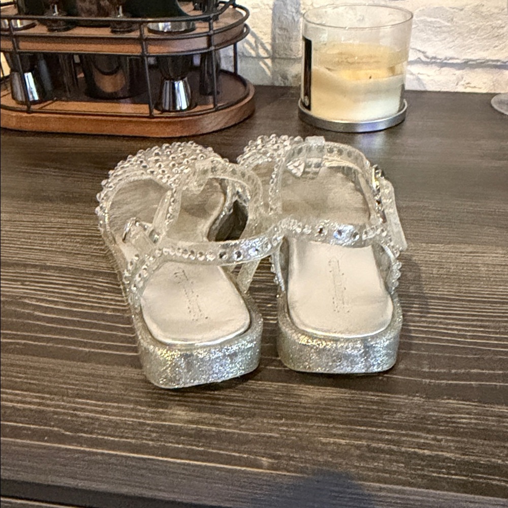 Jeffrey Campbell Gelly Silver Studded Sandals - Picture 3 of 8